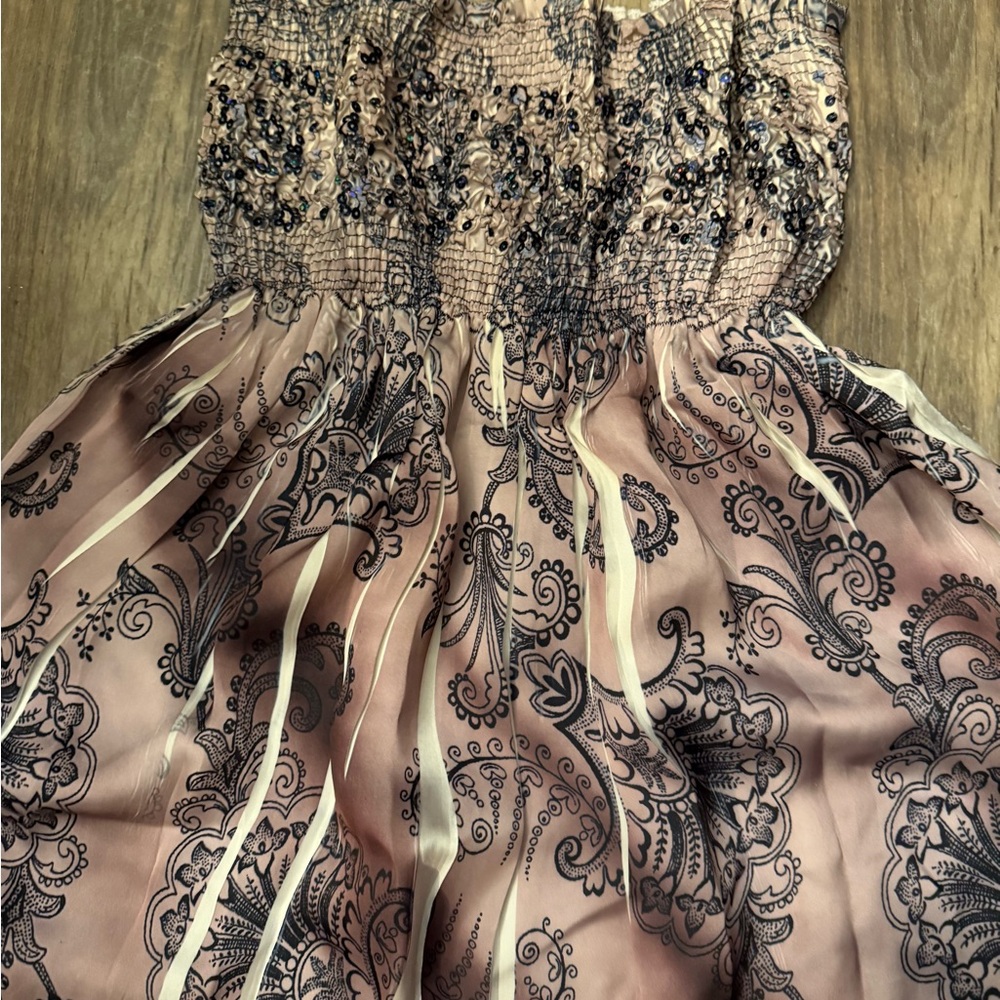 Lapis Sequin Paisley Dress